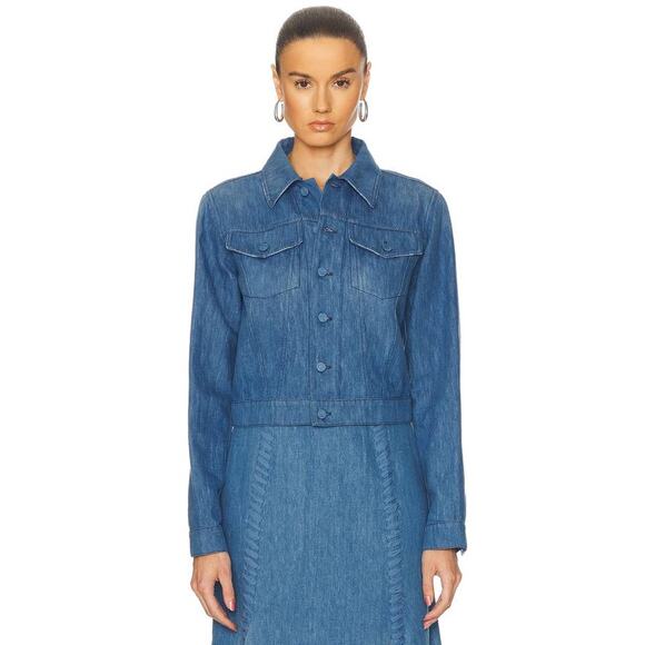 Gabriela Hearst Roland Jacket in Blue Denim 44 US 8 - Picture 1 of 4